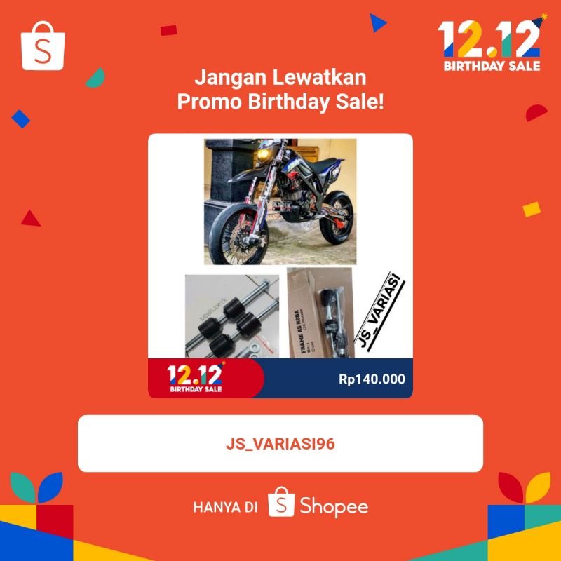 jalu as roda CRF 150 as Jalu roda CRF 150 depan belakang