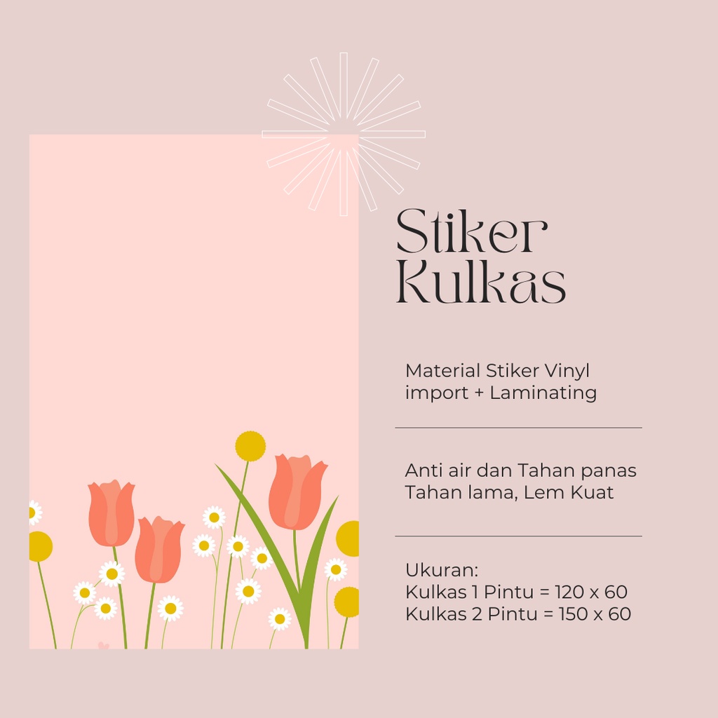 Stiker Kulkas 1 Pintu dan 2 Pintu motif Minimalist kode MT-67 - FX
