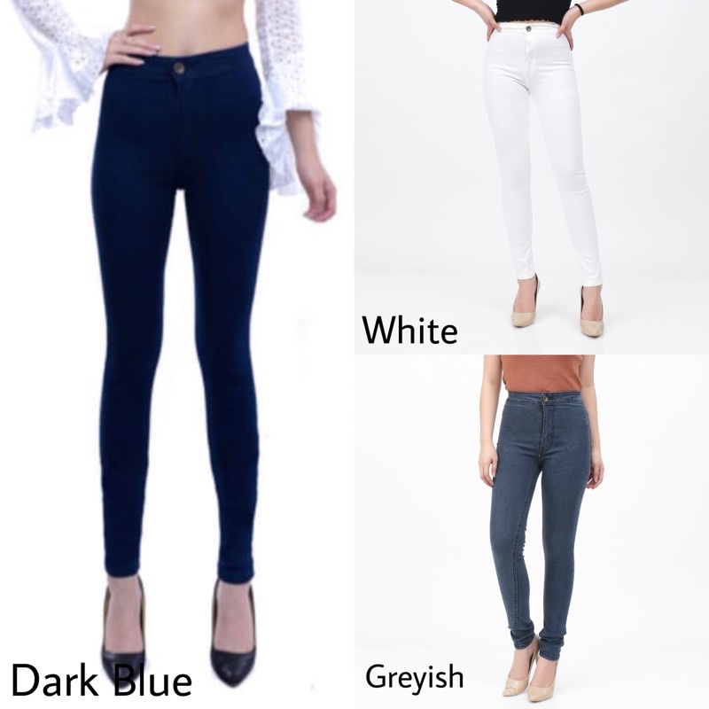 Celana Highwaist Jeans Skinny Miss Hotty Original Import