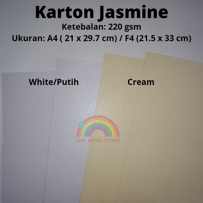 

Karton Jasmine 220 gsm per 50 pcs A4/F4