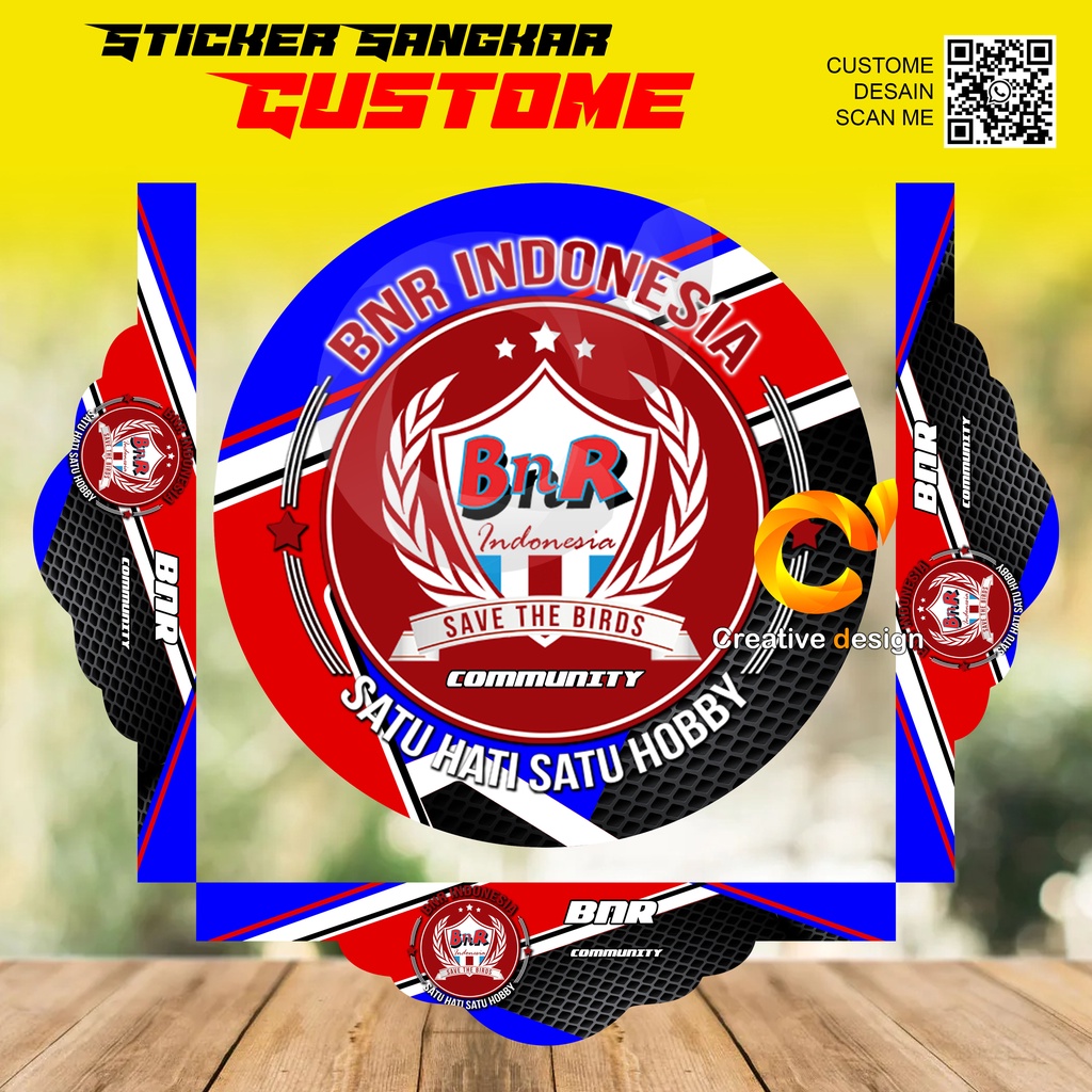 STICKER SANGKAR MURAI BATU BNR COMUNITY