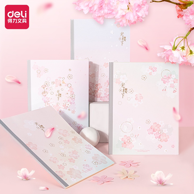 

Deli Softcover Notebook / Buku Catatan Motif Sakura A5 40 Lembar WA540