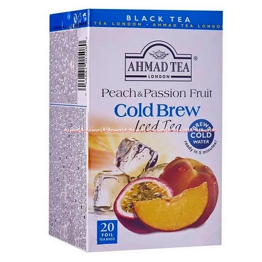 Ahmad Tea Peach Passion Fruit Cold Brew Ice Tea 20bag Teh Hitam Rasa Buah Peach Import Black Tea Ahmattea