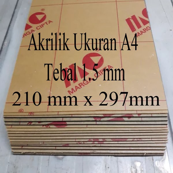 

Lembaran Akrilik Marga Cipta Ukuran A4 1.5 mm