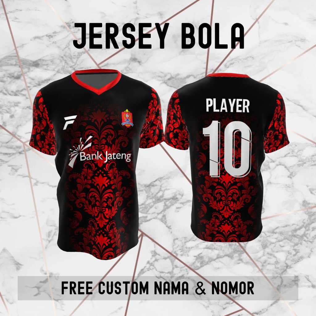 Jersey Batik Persijap Jepara Klub Bola Baju Kaos Custom Nama dan Nomor Punggung - 1151