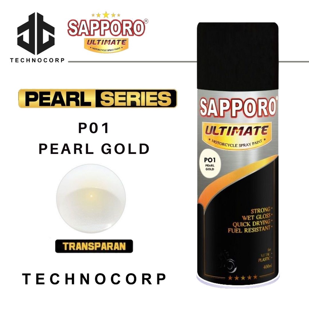 

Cat Semprot SAPPORO ULTIMATE P01 PEARL GOLD / MUTIARA LEMBAYUNG
