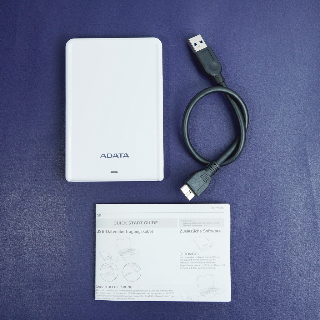 HARDDISK EXTERNAL ADATA HV620 1TB SLIM USB 3.1 WHITE GARANSI RESMI