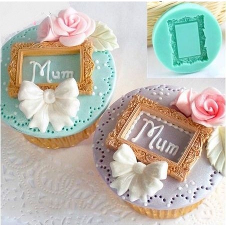 3D Silicon Mold Fondant Cake Decoration - Retro Miror Frame