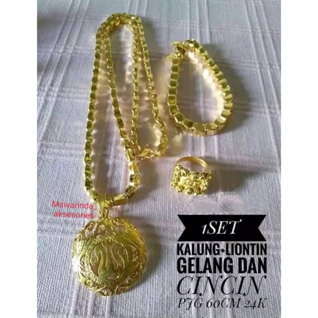 Set emas replika 12 suku