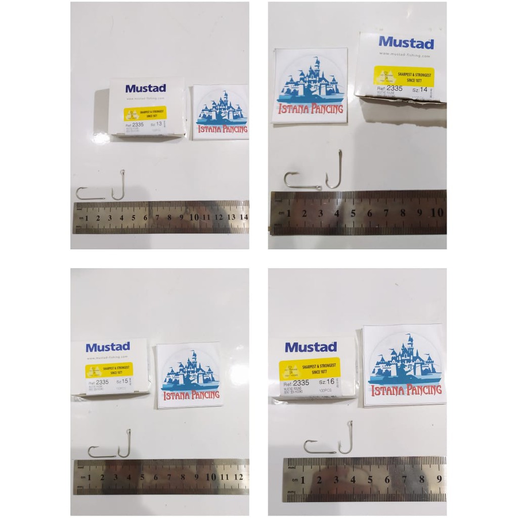 Mata Kail Mustad 2335 / box (isi 100pcs) Size  No. 13/14/15/16