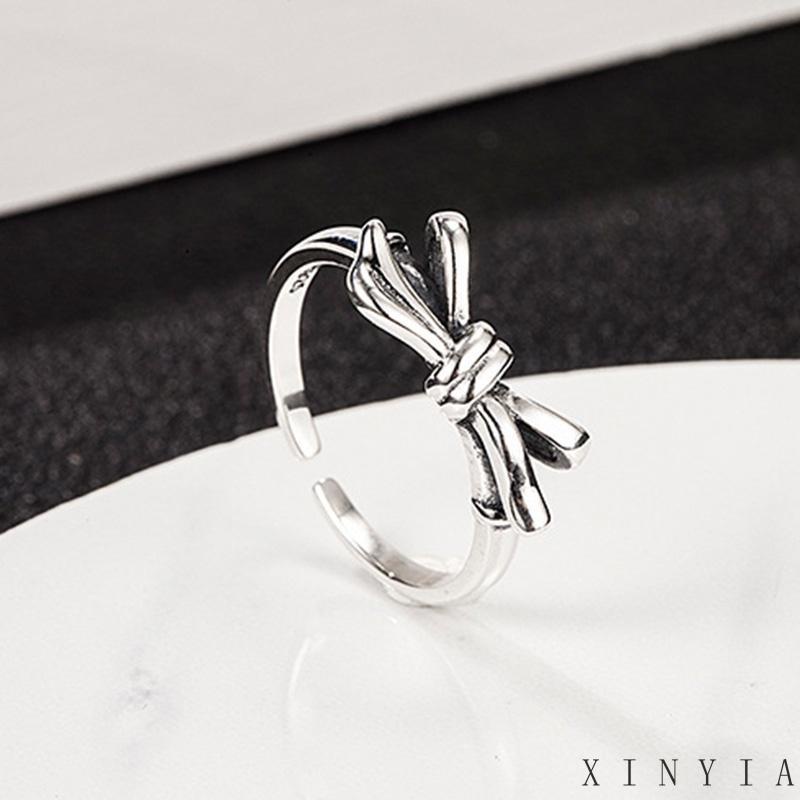 【COD】Cincin cincin kupu -kupu ceruk minimalis Korea Cincin Bentuk Pita Gaya Vintage Untuk Perhiasan