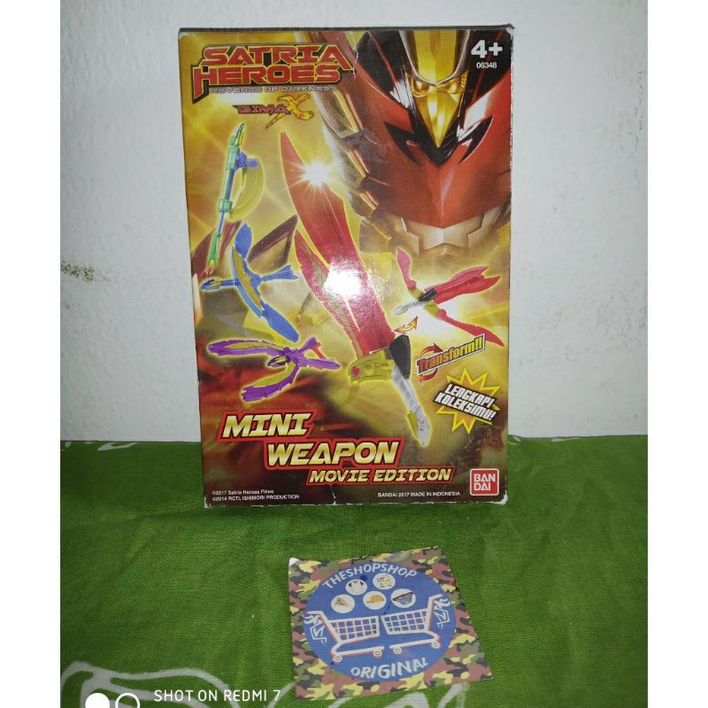 Bima X Satria Heroes Mini Weapon Movie Edition Bandai Original