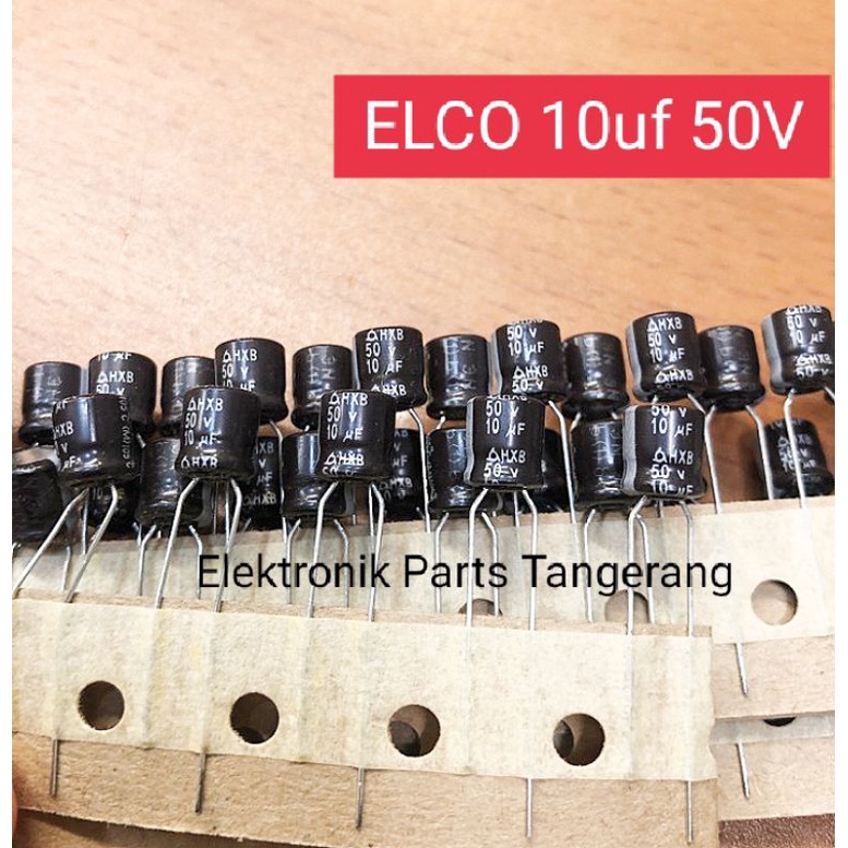 CAPACITOR ELCO 10UF 50V KAPASITOR ELCO 10UF 50V KAPASITOR ELCO 50V 10UF ELCO 10 UF 50V