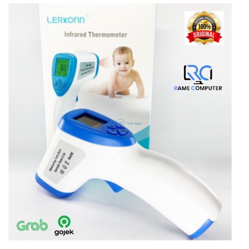 INFRARED THERMOMETER LERKONN THERMO GUN TERMOMETER BERSETIFIKAT TANPA SENTUH / KONTAK