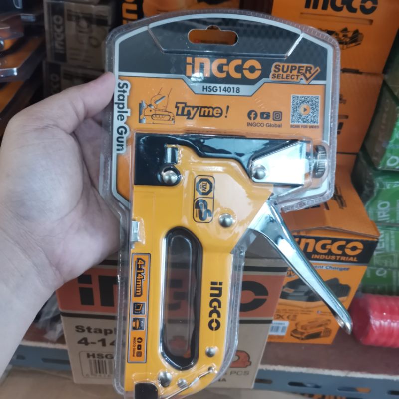 Hektar tembak HD INGCO HSG14018 staples tembak jok stapler gun tacker