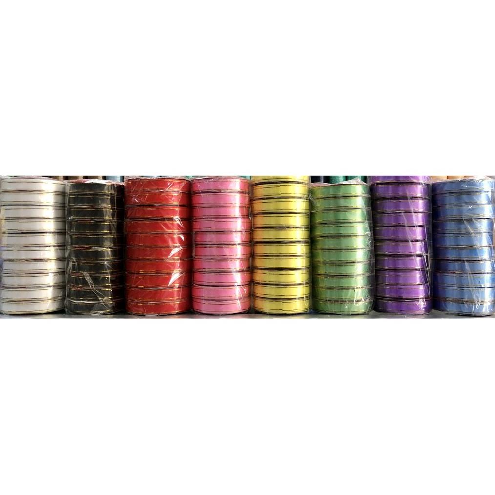 

Pita Kado Lis Emas 3/4 Inch Isi 10 Roll / Pita Jepang Lis Emas 2Cm / Souvenir Ribbon
