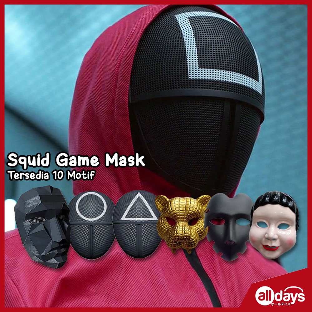 Alldays Topeng Squid Game 10 Varian / Squid Game Mask / Topeng Pesta Halloween