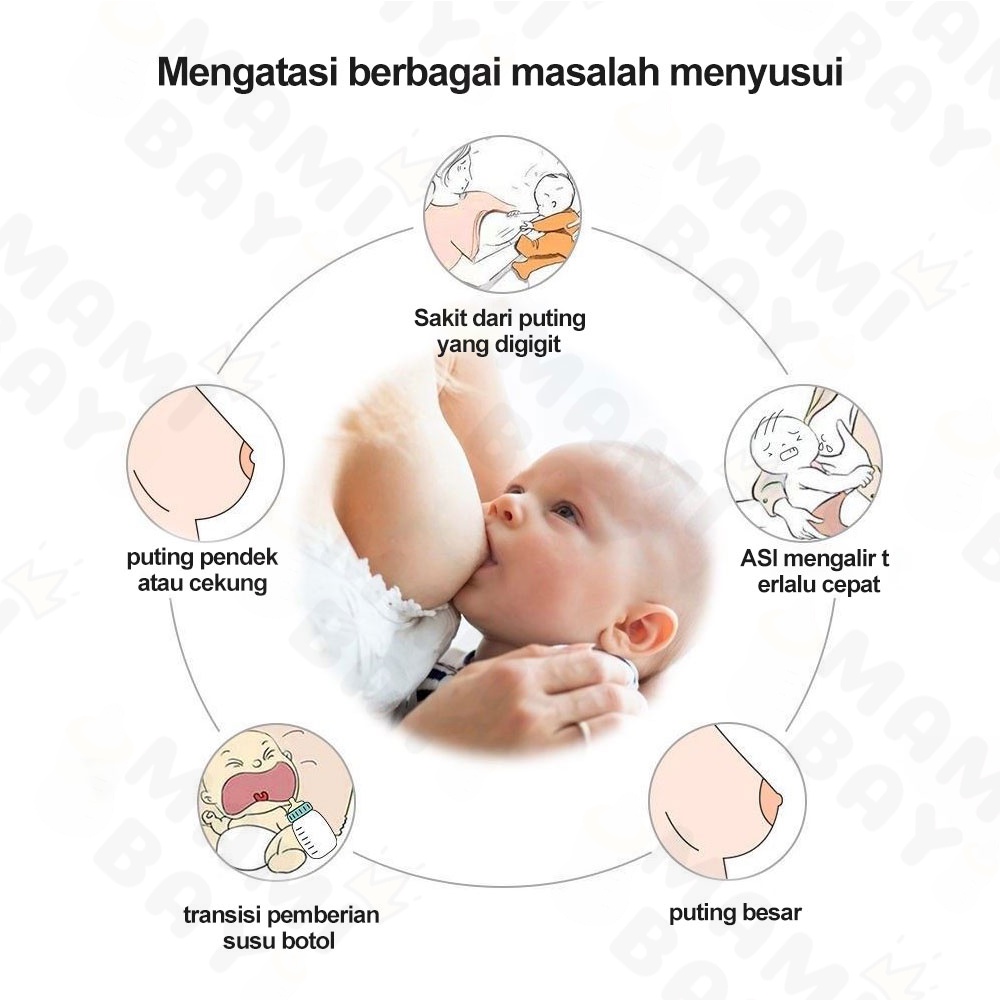 OKEYI Nipple shield Pelindung puting ibu menyusui Bahan Silikon melindungi gigitan bayi