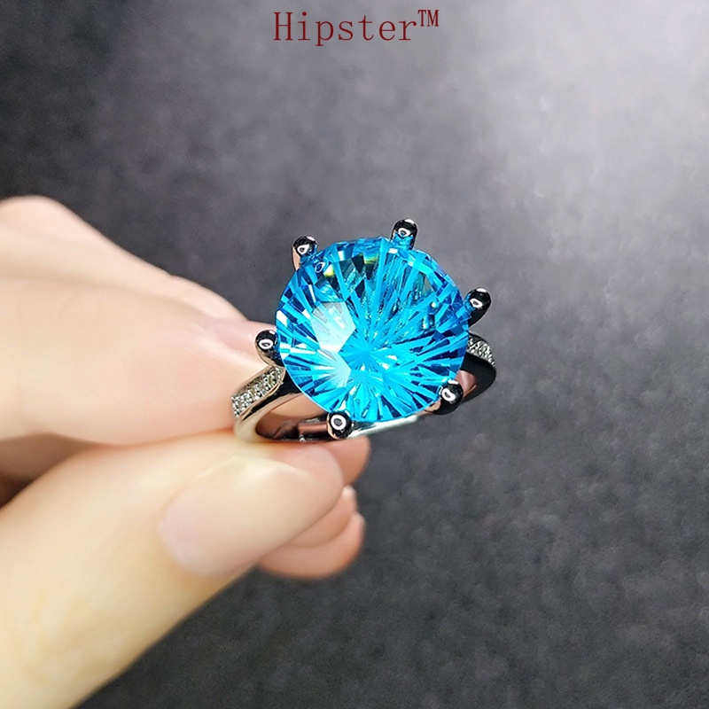 New Hot Sale Trendy Exquisite Inlaid Sapphire Ring