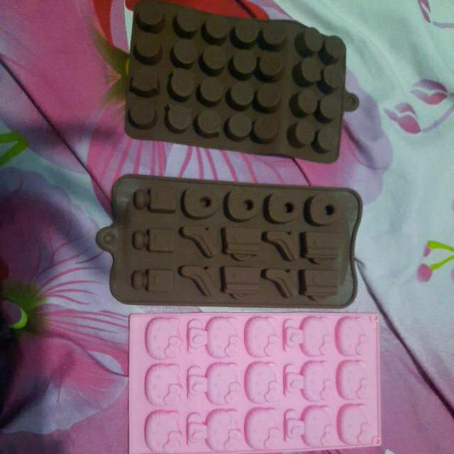 Cetakan Cokelat Fondant Puding Silicone Silikon Emoji Emoation Karakter Kue Angka Alphabet Coklat
