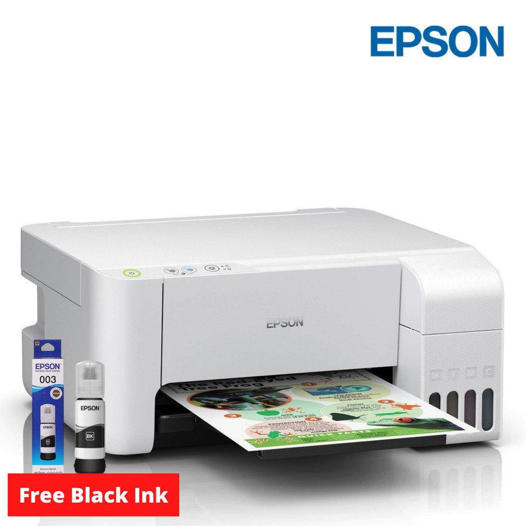 Epson Printer L3116 L3110 Warna Putih Print Scan Copy Shopee