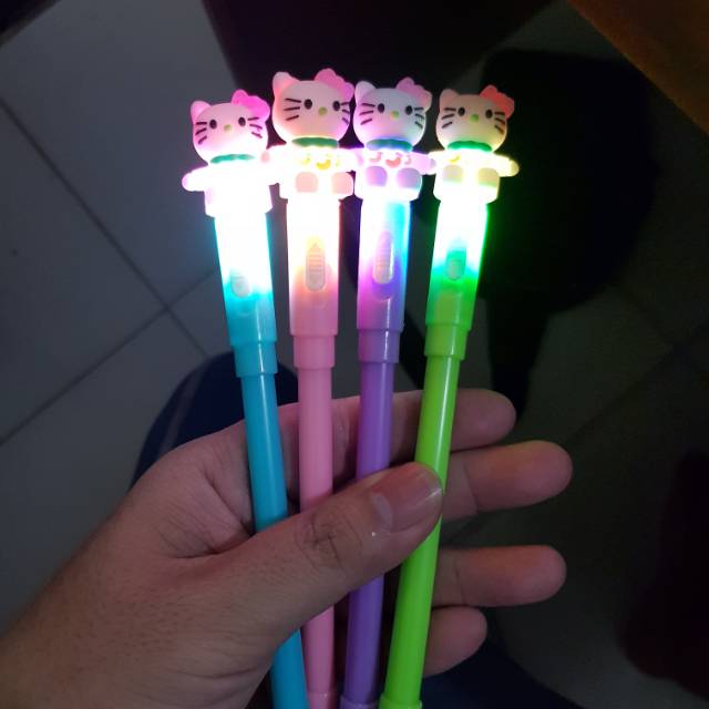 

Pen Gel Lucu LED lampu Karakter Hello kitti n doraemon