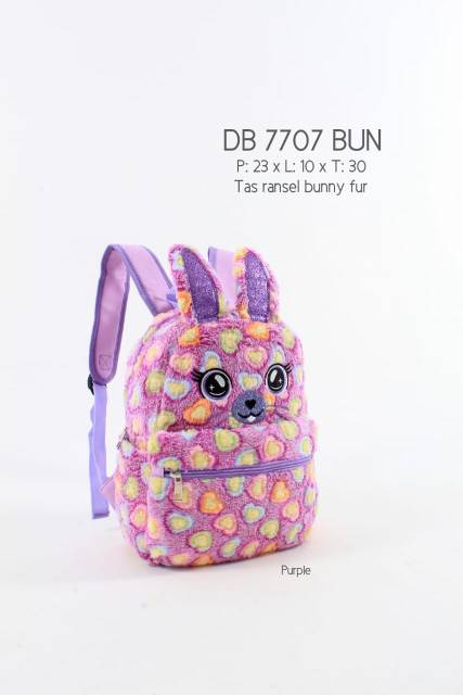 tas ransel bulu lucu cat unicorn / bunny fur