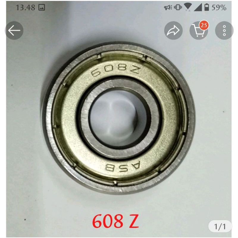 Bearing Laher model 608 Z