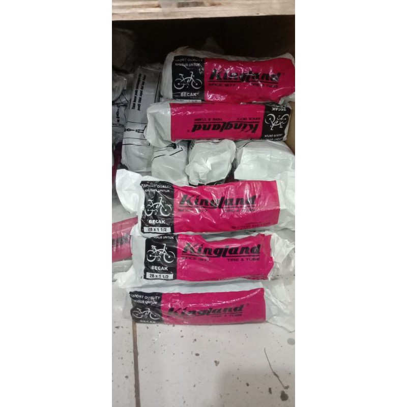 ban dalam  becak king land  ukuran 28