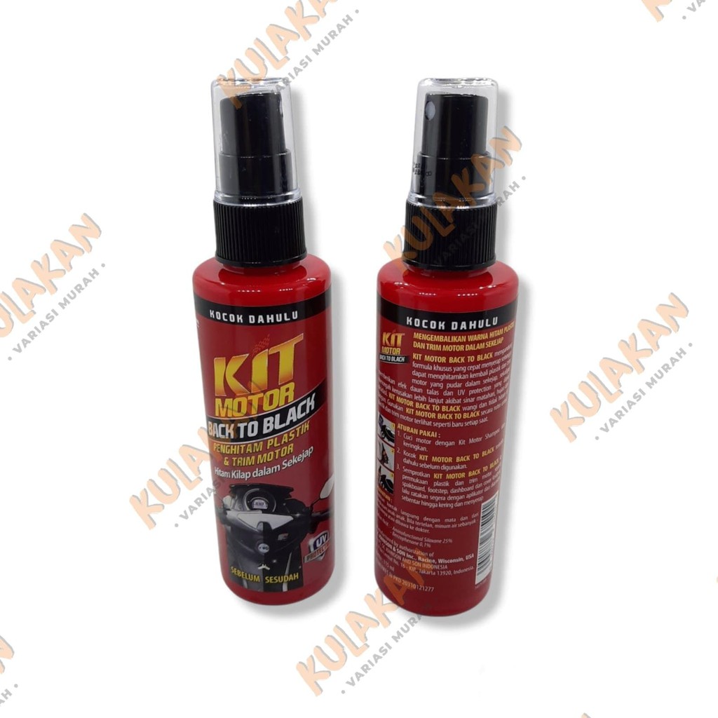 Kit Motor Back To Black Trim Restorer Penghitam Body Kasar Dashboard Motor Dan Mobil