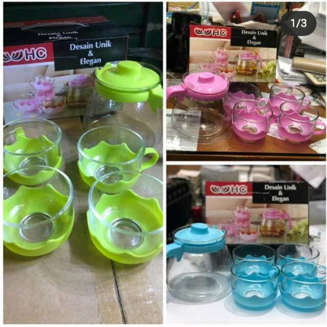 Teapot HC teko kaca 5in1