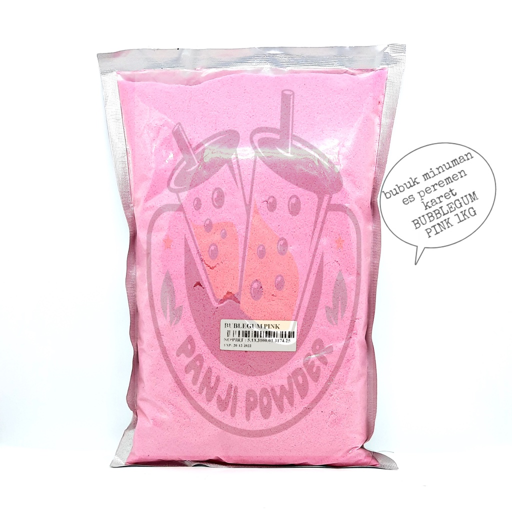 bubuk minuman permen karet bubblegum pink 1kg bubuk minuman permen karet bubuk minuman rasa peremen karet serbuk minuman bubuk minuman aneka rasa serbuk minuman aneka rasa bubuk minuman kekinian bubuk minuman 1kg