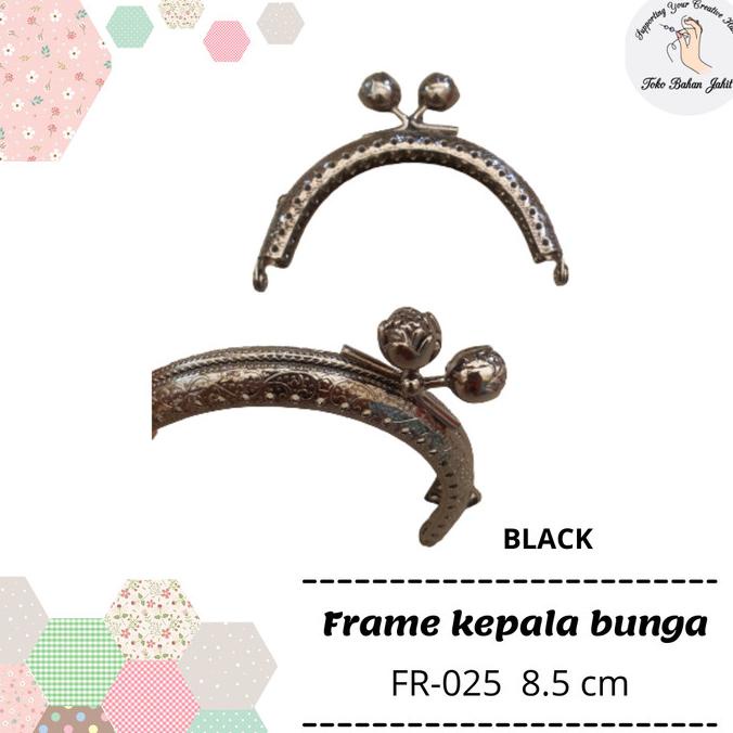 favorit] Frame Dompet | Behel Dompet | Kepala Bunga | FR-025 | 8.5 cm