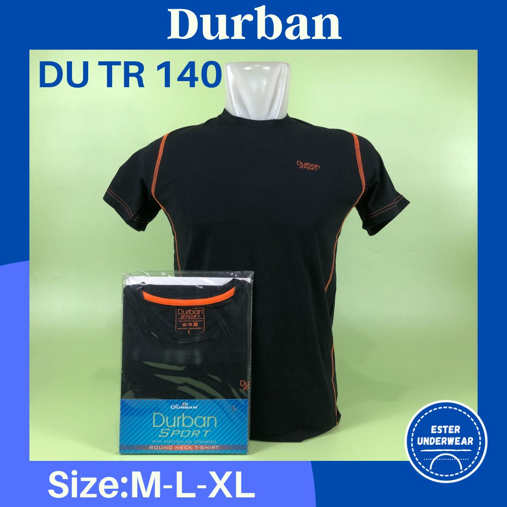 Kaos Oblong DURBAN SPORT DU TR 140 B/W ISI-1PCS