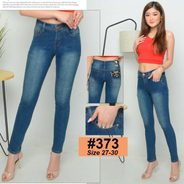 ( Size 27 - 30 ) Celana Jeans Polos Wanita / Celana Panjang Skinny / Celana Lepis Pensil Lgo