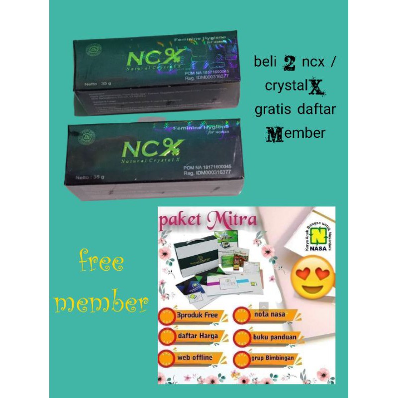 promo beli 2 crystalX Nasa / NCX gratis member