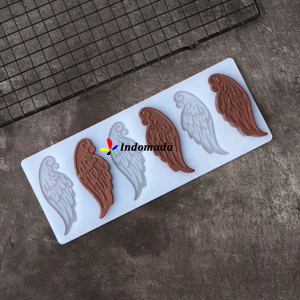 Indomada Cetakan Silikon Pagar Coklat 6 Sayap Chocolate Wings Birthday Cake Topper Kue Ulang Tahun