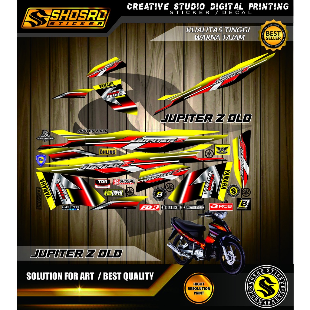 STRIPING MOTOR YAMAHA LIS JUPITER OLD POLET STRIPING VARIASI MOTOR JUPITER Z LAMA / STIKER JUPITER Z