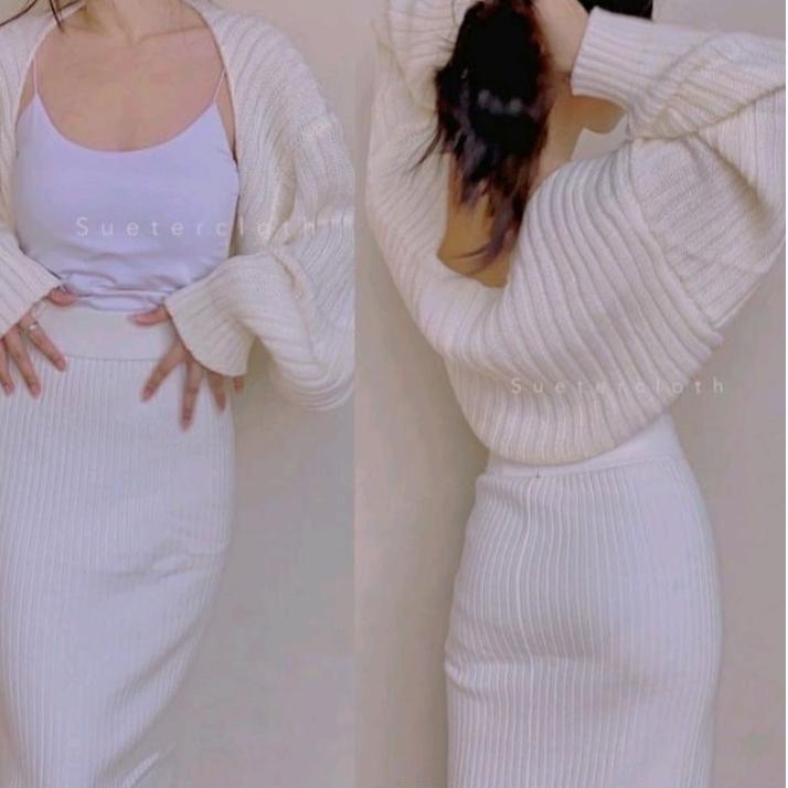 ♣ Liam Oversize Cardy Crop/ Cardy Balero /Cardy 7 Get/Baju Rajut ➬