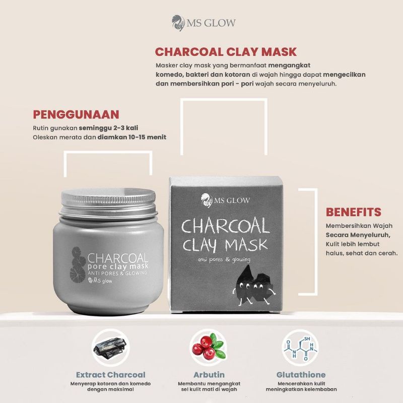 MASKER CHARCOAL MS GLOW ORI