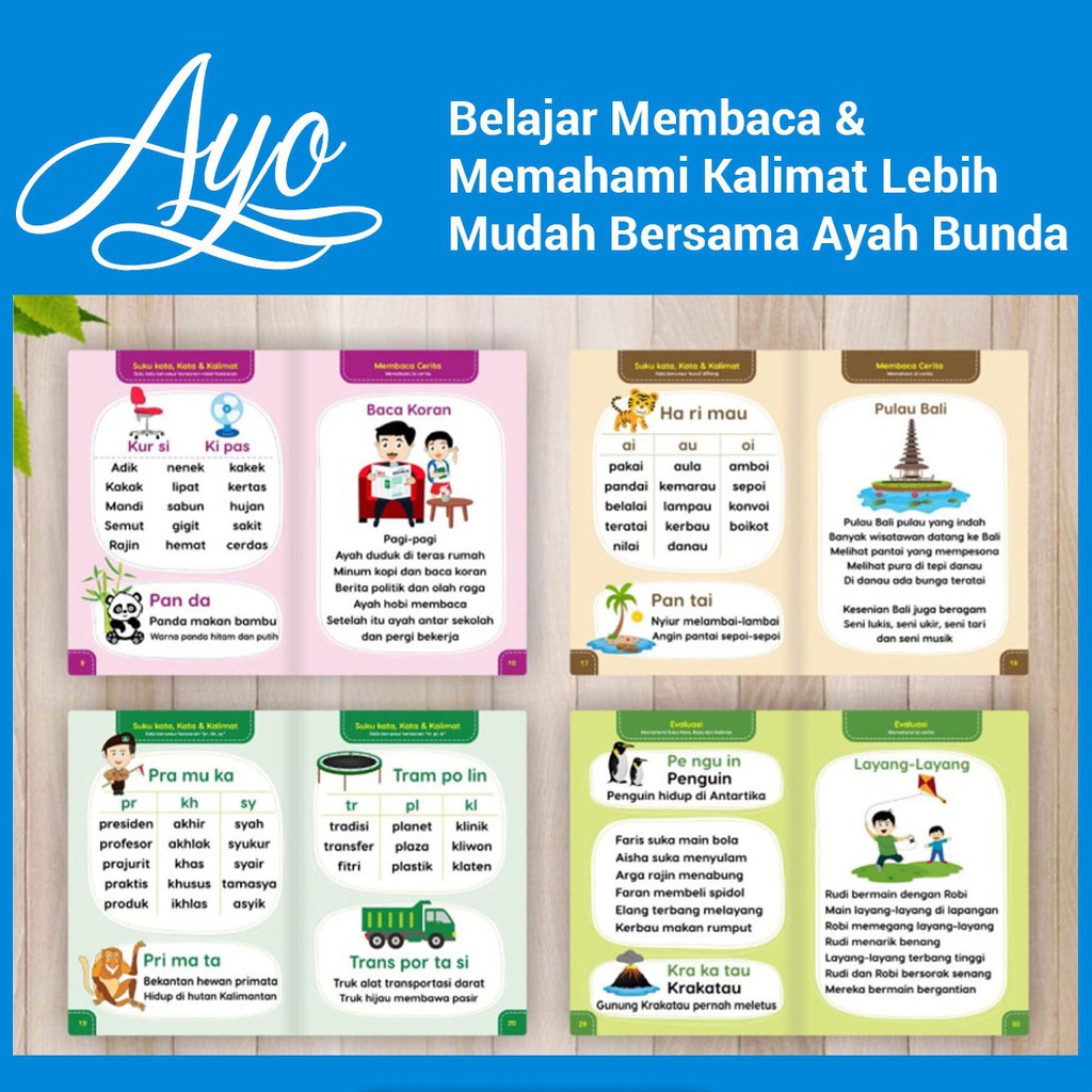 Belajar Membaca Anak Balita Board Book Shopee Indonesia
