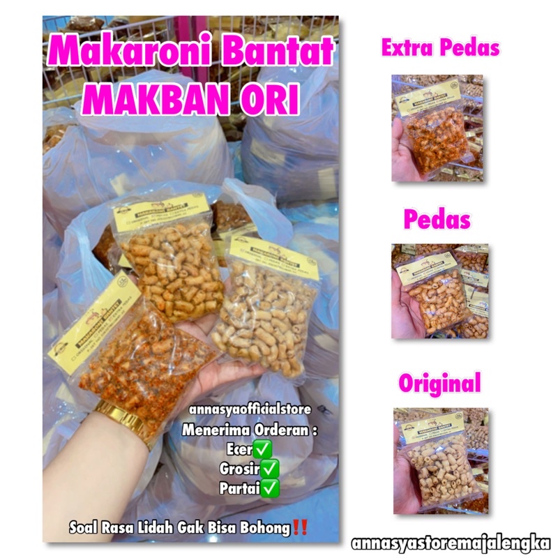 

(COD) Makaroni Bantet / MAKBAN Original cap koki, Pedas & Extra Pedas (makanan hitz viral)
