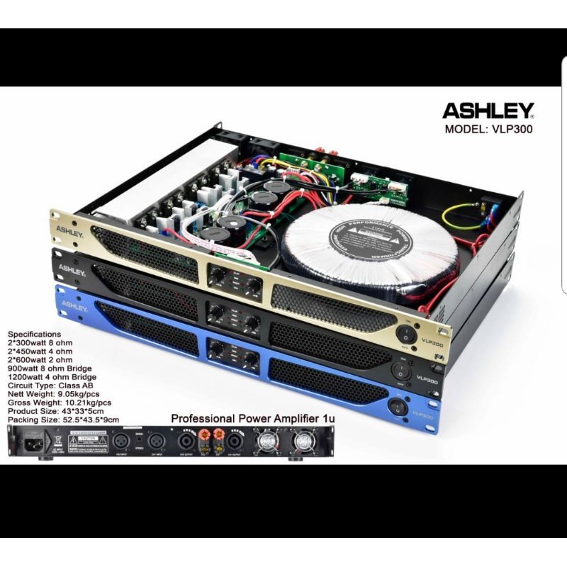 POWER AMPLIFIER ASHLEY VLP300/VLP 300 ORIGINAL