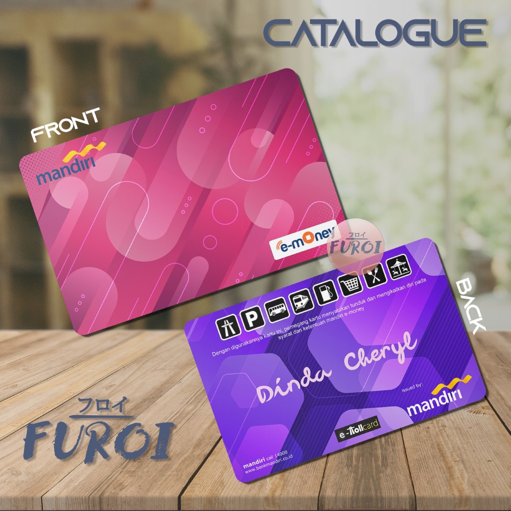 Kartu Flazz BCA | Kartu Emoney Mandiri | Abstract | Pink Purple