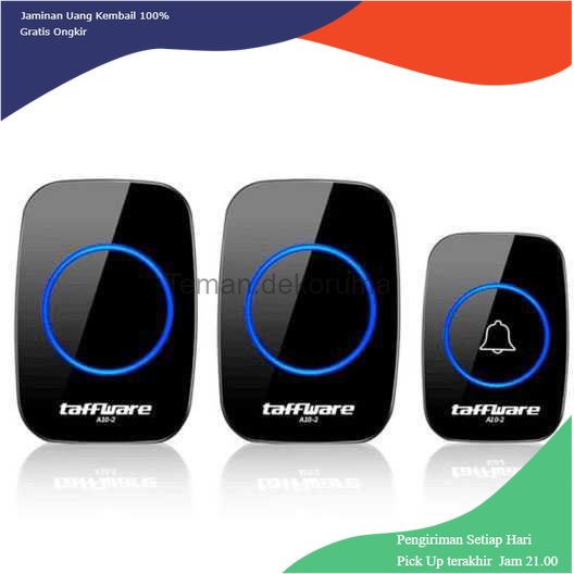 TD - RUM Taffware A10-2 Bel Pintu Wireless Remote Doorbell 38Tune 2PCS Receiver