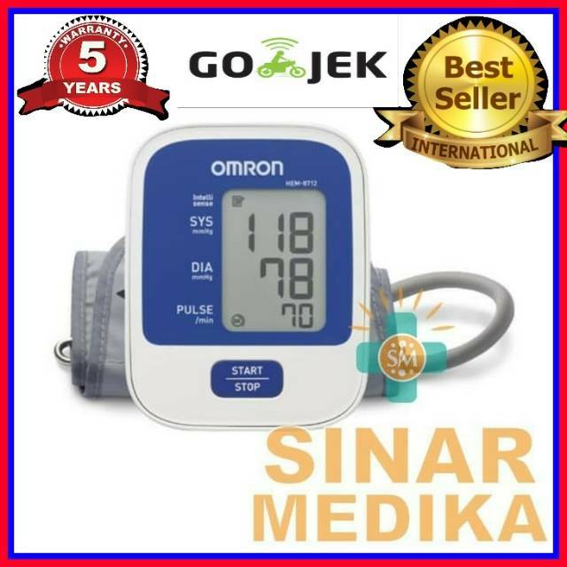 TENSIMETER DIGITAL OMRON HEM-8712 GARANSI RESMI 5 TAHUN / HEM 8712 / TENSI METER TEKANAN DARAH