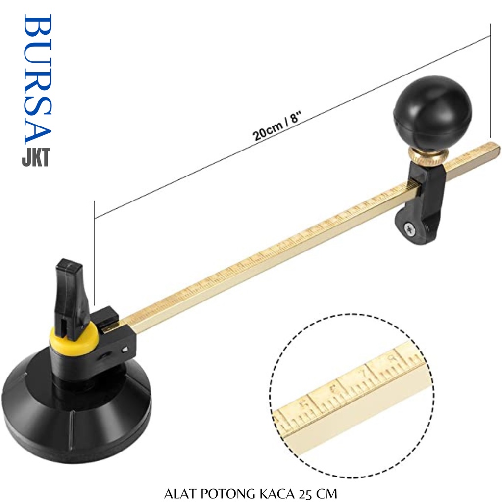 KOP POTONG KACA LINGKARAN CIRCULAR GLASS CUTTER 40 DAN 60 CM