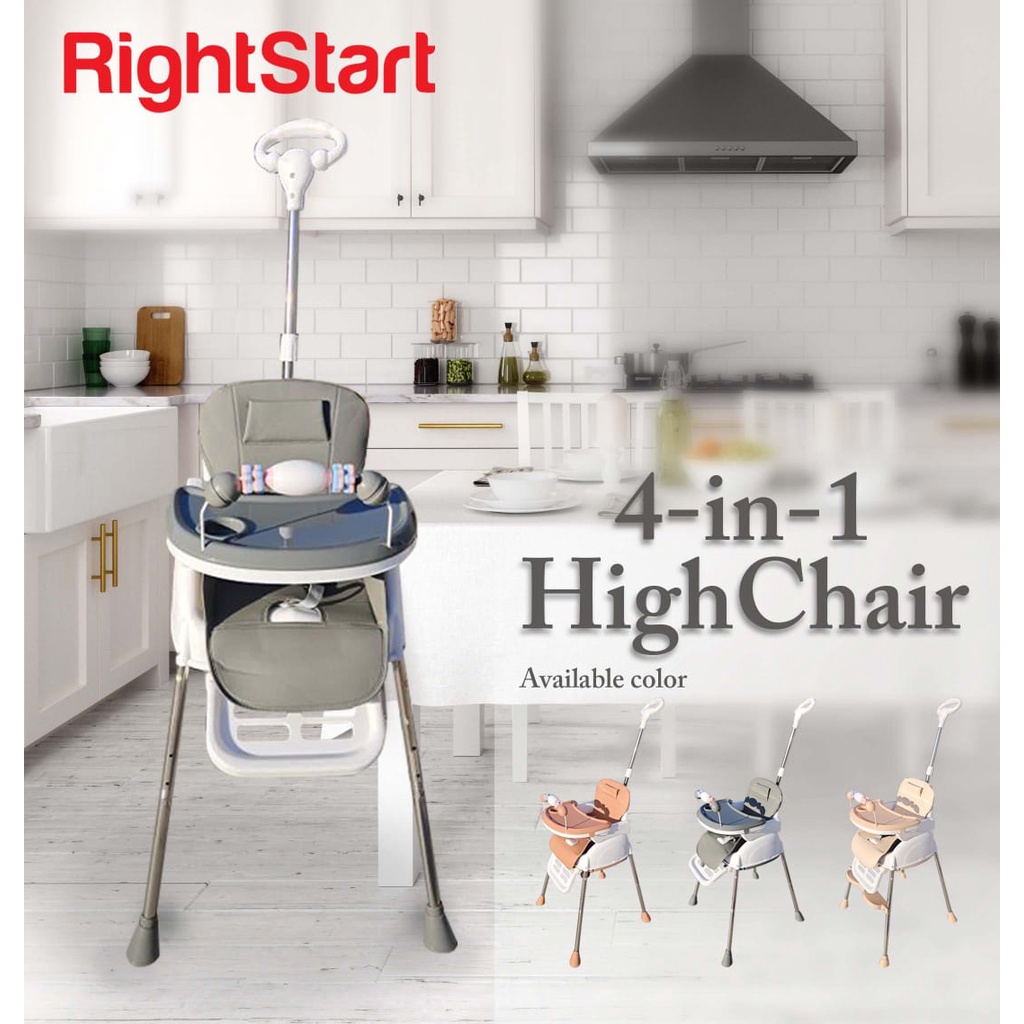 Right Start Trike Candy Roadster 4 in 1 Highchair with Handle and Wheels - High Chair Kursi Makan Anak Bayi Dengan Roda Dan Dorongan HC2385