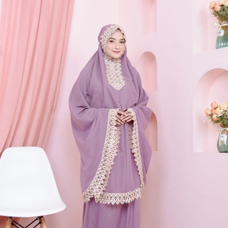 mukena dewasa katun renda ELVIRA series