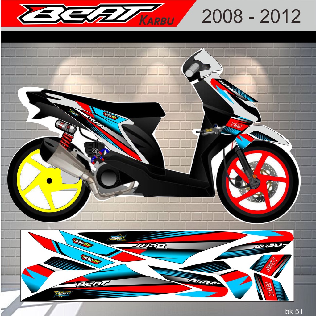 STRIPING  VARIASI BEAT KARBU STICKER STRIPING MOTOR HONDA BEAT KARBU #HONDA BEAT KARBU #HONDA BEAT T